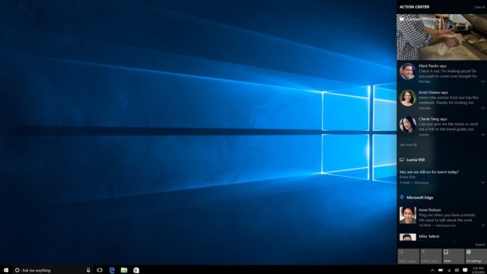 Windows 10 Action Center