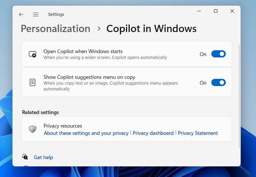 disable copilot suggestions on copy